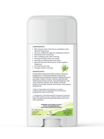 Lemongrass Protein Stick Deodorant